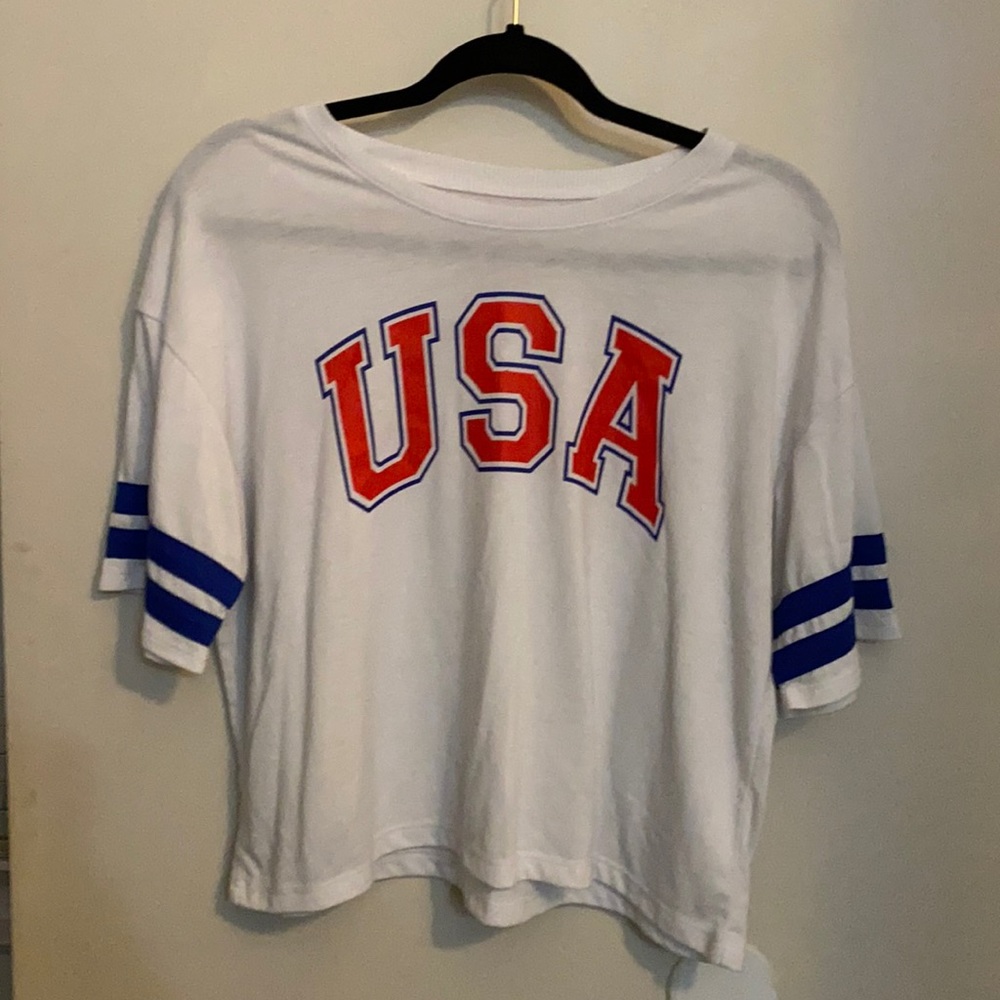 USA America crop tee